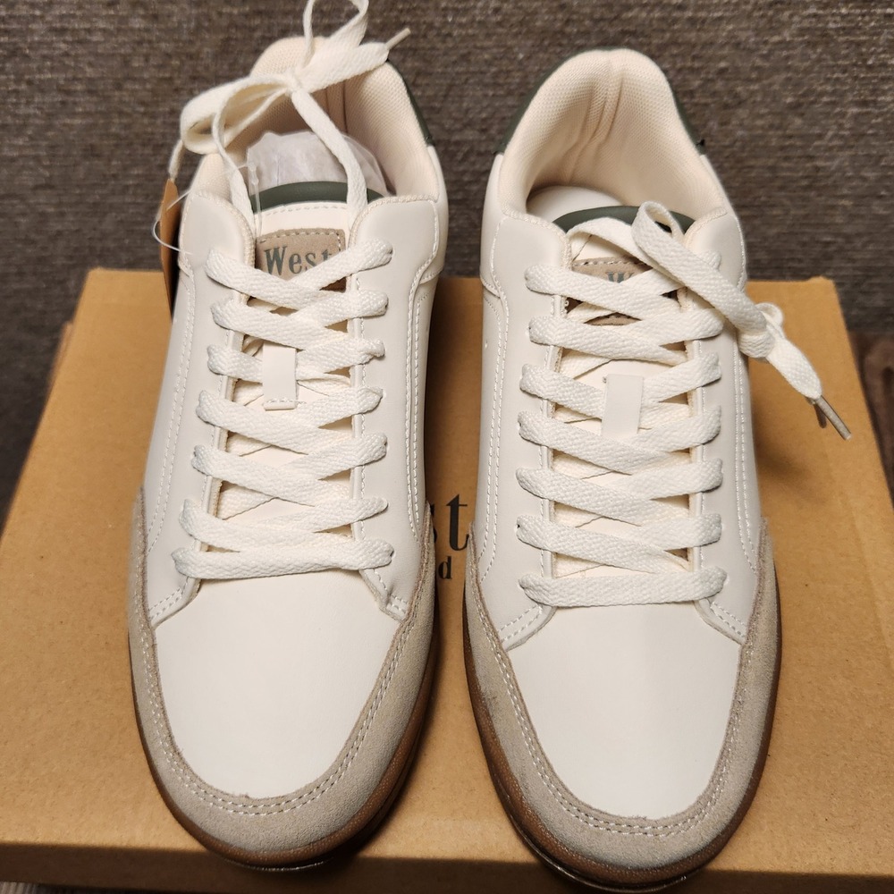 Westland Sneakers Mens 7 White Grey Low Top Gum Sole Casual Shoes
